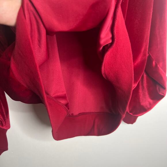 Aviator Nation Red Velvet Relaxed Sweatshirt Medium Womens - Picture 7 of 14